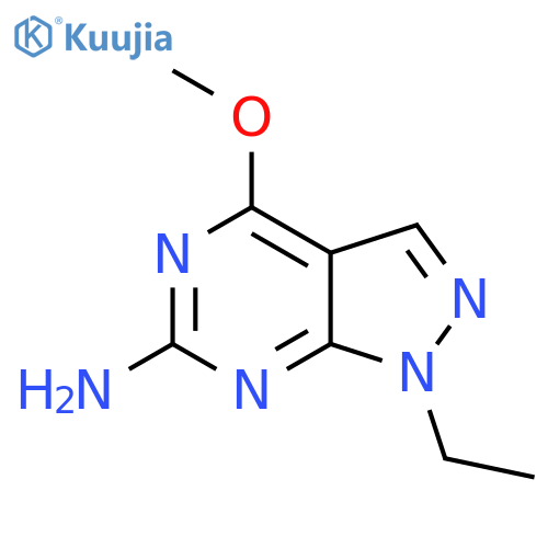 1-ethyl-4-methoxy-1H-pyrazolo3,4-dpyrimidin-6-amine structure