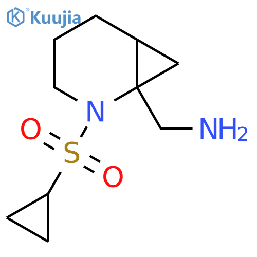 [2-(Cyclopropanesulfonyl)-2-azabicyclo[4.1.0]heptan-1-yl]methanamine structure