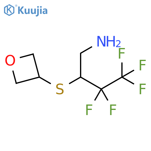 1-Butanamine, 3,3,4,4,4-pentafluoro-2-(3-oxetanylthio)- structure