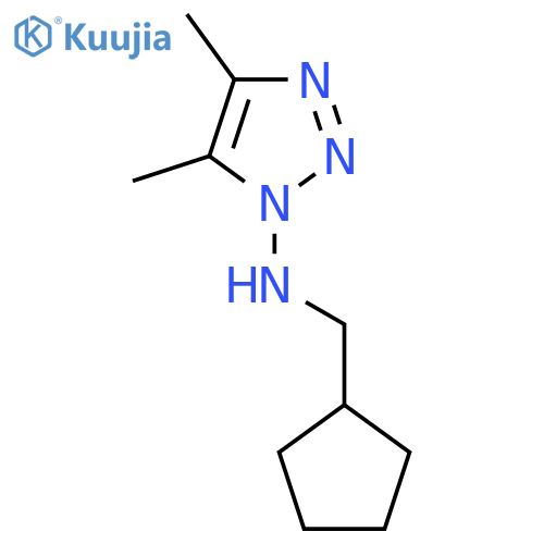 N-(cyclopentylmethyl)-4,5-dimethyl-1H-1,2,3-triazol-1-amine structure
