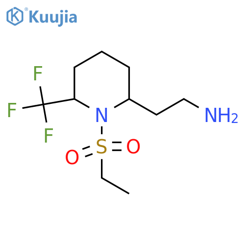2-[1-(Ethanesulfonyl)-6-(trifluoromethyl)piperidin-2-yl]ethan-1-amine structure