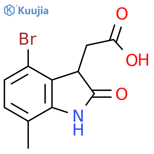 1H-Indole-3-acetic acid, 4-bromo-2,3-dihydro-7-methyl-2-oxo- structure