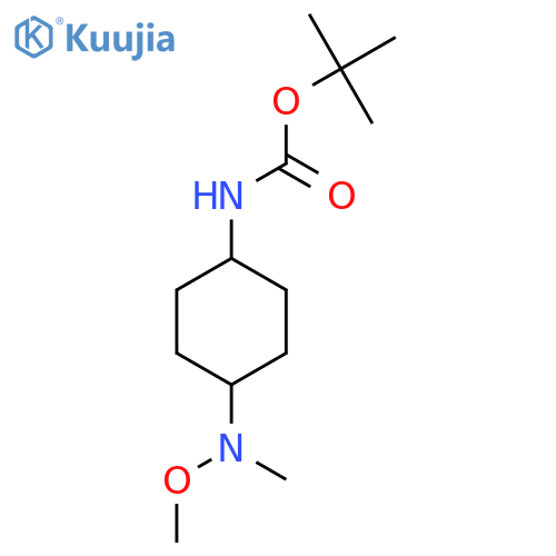 tert-butyl N-{4-[methoxy(methyl)amino]cyclohexyl}carbamate structure