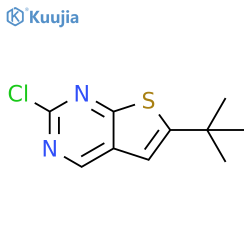 Thieno[2,3-d]pyrimidine, 2-chloro-6-(1,1-dimethylethyl)- structure