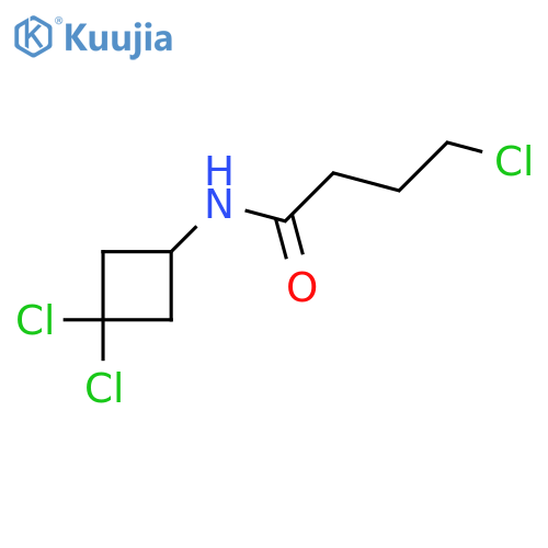 4-chloro-N-(3,3-dichlorocyclobutyl)butanamide structure