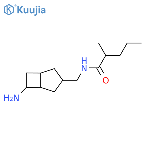 N-({6-aminobicyclo[3.2.0]heptan-3-yl}methyl)-2-methylpentanamide structure