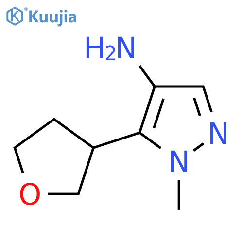 1-methyl-5-(oxolan-3-yl)-1H-pyrazol-4-amine structure