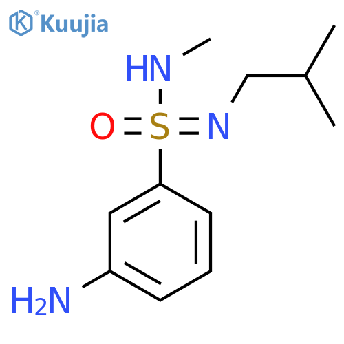 3-amino-N-methyl-N-(2-methylpropyl)benzene-1-sulfonoimidamide structure