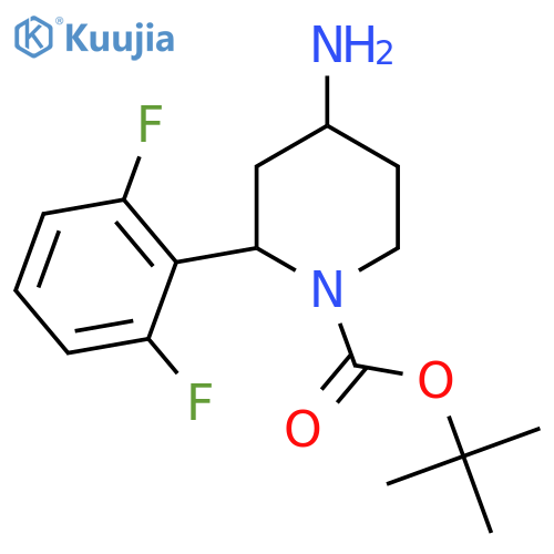Tert-butyl 4-amino-2-(2,6-difluorophenyl)piperidine-1-carboxylate structure