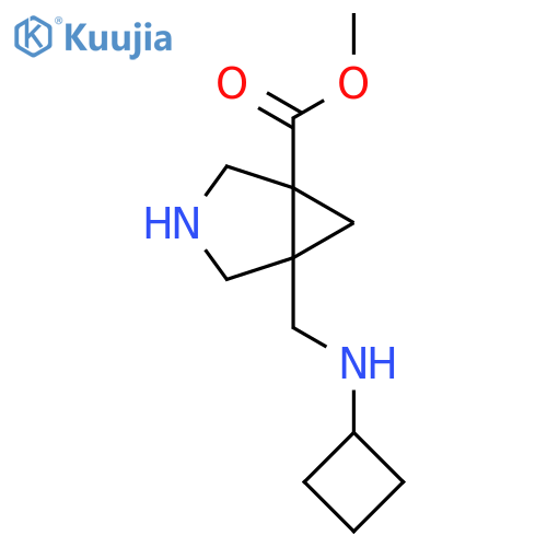 Methyl 5-[(cyclobutylamino)methyl]-3-azabicyclo[3.1.0]hexane-1-carboxylate structure
