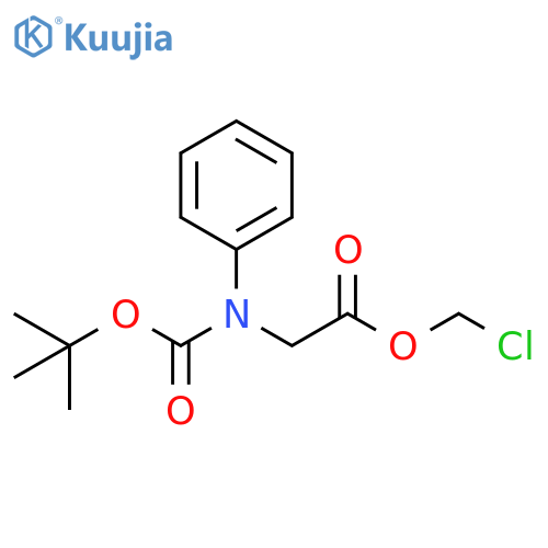 Glycine, N-[(1,1-dimethylethoxy)carbonyl]-N-phenyl-, chloromethyl ester structure