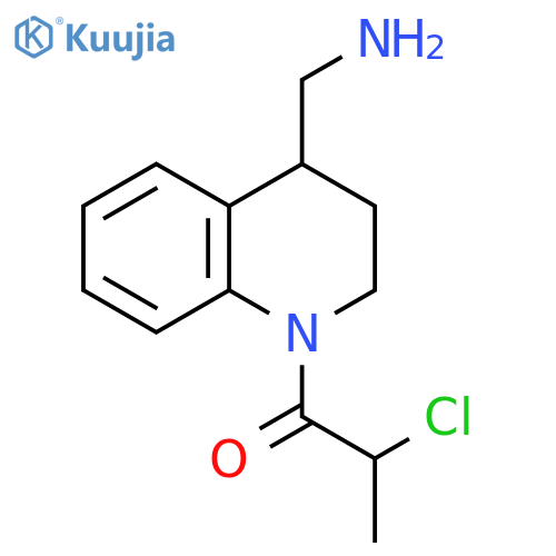 1-Propanone, 1-[4-(aminomethyl)-3,4-dihydro-1(2H)-quinolinyl]-2-chloro- structure
