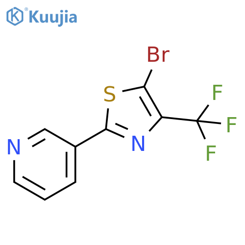 Pyridine, 3-[5-bromo-4-(trifluoromethyl)-2-thiazolyl]- structure