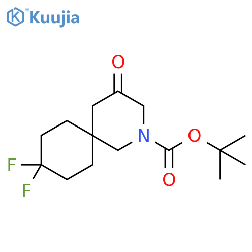 2-Azaspiro[5.5]undecane-2-carboxylic acid, 9,9-difluoro-4-oxo-, 1,1-dimethylethyl ester structure