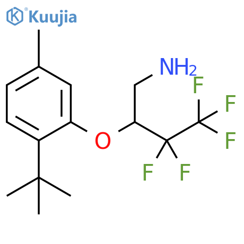 1-Butanamine, 2-[2-(1,1-dimethylethyl)-5-methylphenoxy]-3,3,4,4,4-pentafluoro- structure