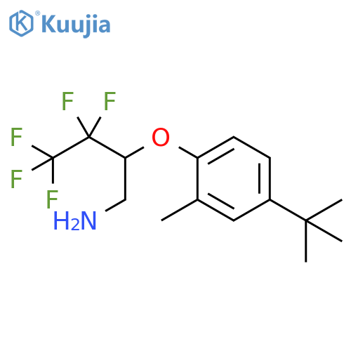1-Butanamine, 2-[4-(1,1-dimethylethyl)-2-methylphenoxy]-3,3,4,4,4-pentafluoro- structure