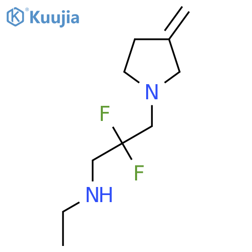 N-ethyl-2,2-difluoro-3-(3-methylidenepyrrolidin-1-yl)propan-1-amine structure