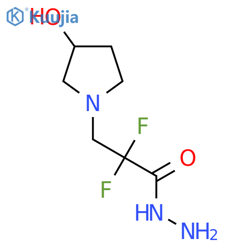 1-Pyrrolidinepropanoic acid, α,α-difluoro-3-hydroxy-, hydrazide structure