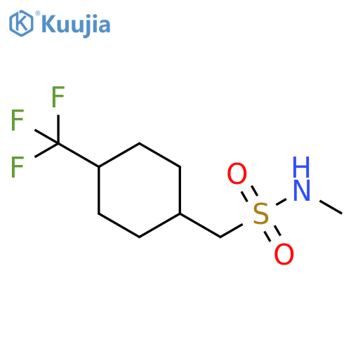 Cyclohexanemethanesulfonamide, N-methyl-4-(trifluoromethyl)- structure