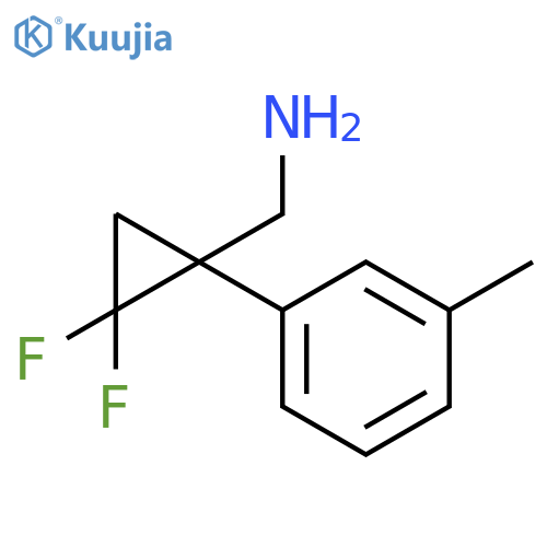 Cyclopropanemethanamine, 2,2-difluoro-1-(3-methylphenyl)- structure