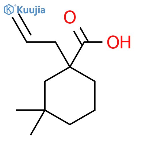 3,3-Dimethyl-1-(prop-2-en-1-yl)cyclohexane-1-carboxylic acid structure
