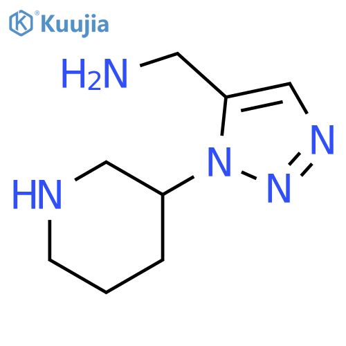 1H-1,2,3-Triazole-5-methanamine, 1-(3-piperidinyl)- structure