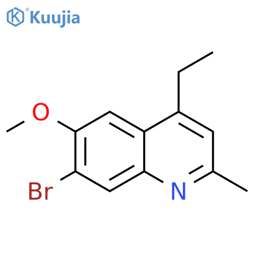 Quinoline, 7-bromo-4-ethyl-6-methoxy-2-methyl- structure