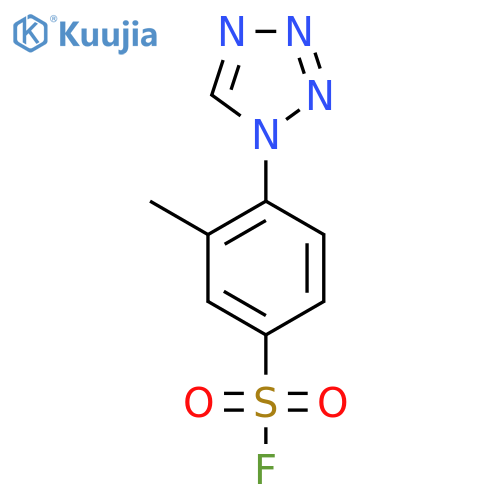 3-Methyl-4-(tetrazol-1-yl)benzenesulfonyl fluoride structure