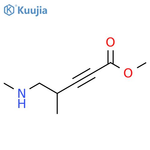 2-Pentynoic acid, 4-methyl-5-(methylamino)-, methyl ester structure
