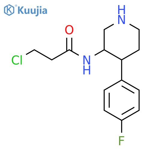 Propanamide, 3-chloro-N-[4-(4-fluorophenyl)-3-piperidinyl]- structure