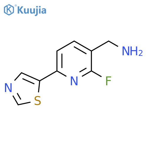 3-Pyridinemethanamine, 2-fluoro-6-(5-thiazolyl)- structure
