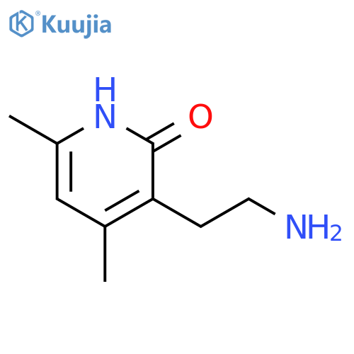 2(1H)-Pyridinone, 3-(2-aminoethyl)-4,6-dimethyl- structure