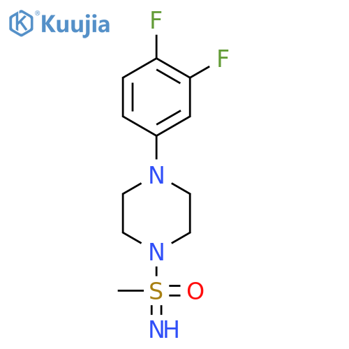 [4-(3,4-Difluorophenyl)piperazin-1-yl]-imino-methyl-oxo-lambda6-sulfane structure