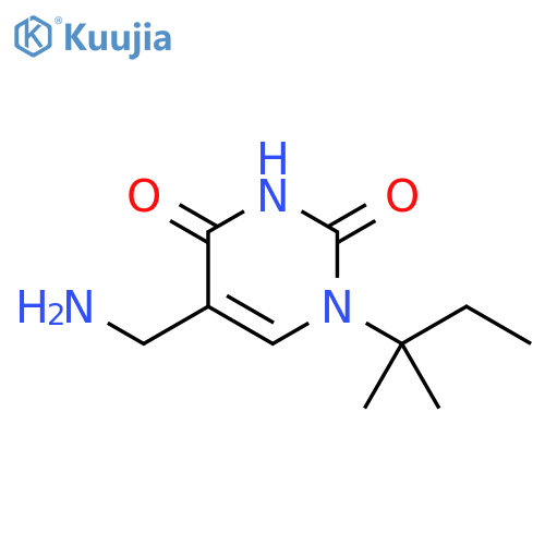 2,4(1H,3H)-Pyrimidinedione, 5-(aminomethyl)-1-(1,1-dimethylpropyl)- structure