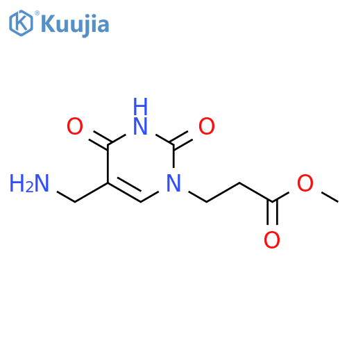 1(2H)-Pyrimidinepropanoic acid, 5-(aminomethyl)-3,4-dihydro-2,4-dioxo-, methyl ester structure