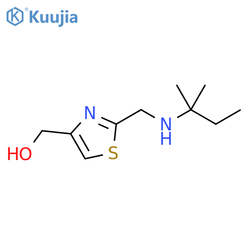 4-Thiazolemethanol, 2-[[(1,1-dimethylpropyl)amino]methyl]- structure