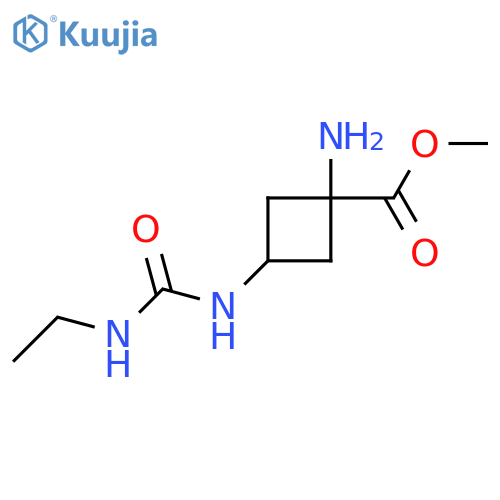 Methyl 1-amino-3-[(ethylcarbamoyl)amino]cyclobutane-1-carboxylate structure