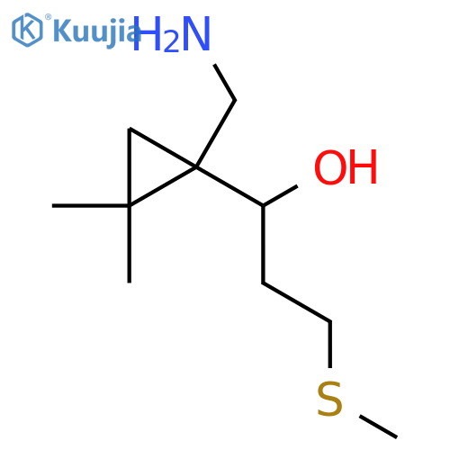 Cyclopropanemethanol, 1-(aminomethyl)-2,2-dimethyl-α-[2-(methylthio)ethyl]- structure