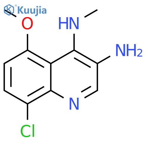 3,4-Quinolinediamine, 8-chloro-5-methoxy-N4-methyl- structure