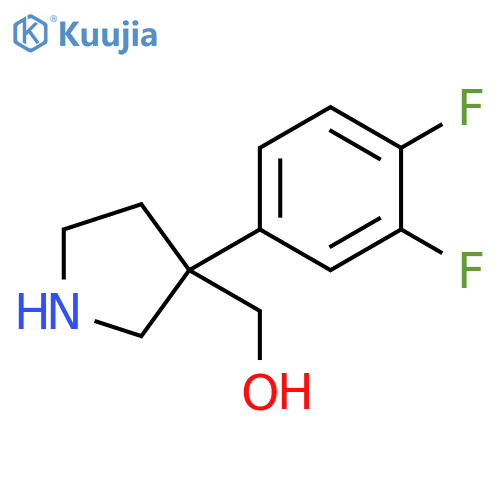 3-Pyrrolidinemethanol, 3-(3,4-difluorophenyl)- structure