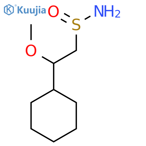 2-Cyclohexyl-2-methoxyethane-1-sulfinamide structure