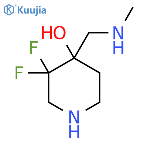 3,3-Difluoro-4-(methylaminomethyl)piperidin-4-ol structure