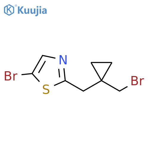 Thiazole, 5-bromo-2-[[1-(bromomethyl)cyclopropyl]methyl]- structure