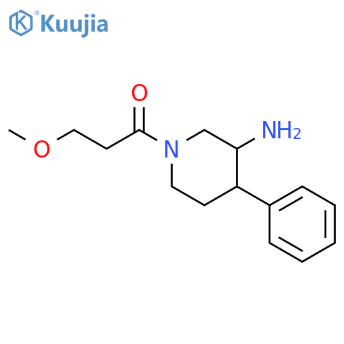 1-Propanone, 1-(3-amino-4-phenyl-1-piperidinyl)-3-methoxy- structure