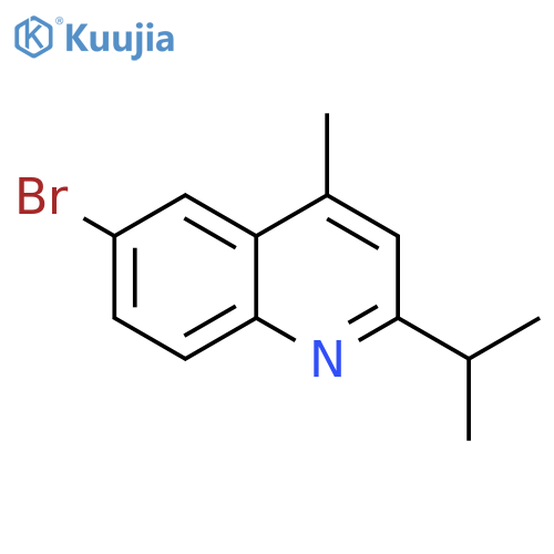 Quinoline, 6-bromo-4-methyl-2-(1-methylethyl)- structure