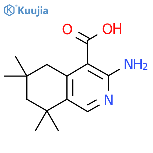 3-Amino-6,6,8,8-tetramethyl-5,6,7,8-tetrahydroisoquinoline-4-carboxylic acid structure