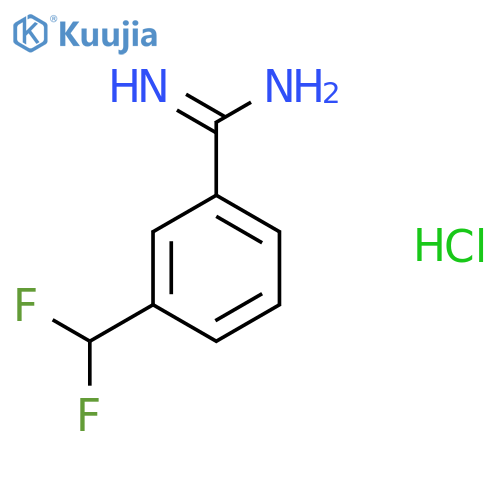 3-(Difluoromethyl)benzenecarboximidamide;hydrochloride structure