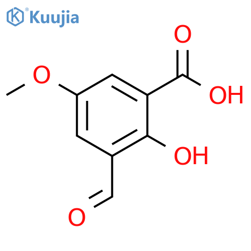 Benzoic acid, 3-formyl-2-hydroxy-5-methoxy- structure
