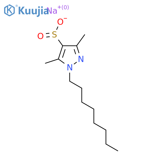 sodium 3,5-dimethyl-1-octyl-1H-pyrazole-4-sulfinate structure