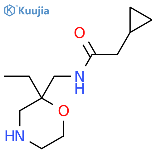 2-cyclopropyl-N-[(2-ethylmorpholin-2-yl)methyl]acetamide structure